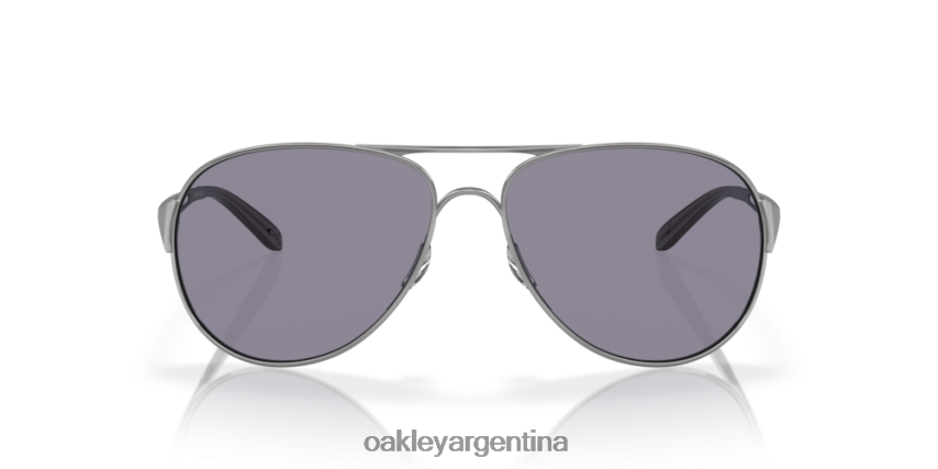 Oakley advertencia NBFV42507 gafas lentes grises, montura cromada pulida