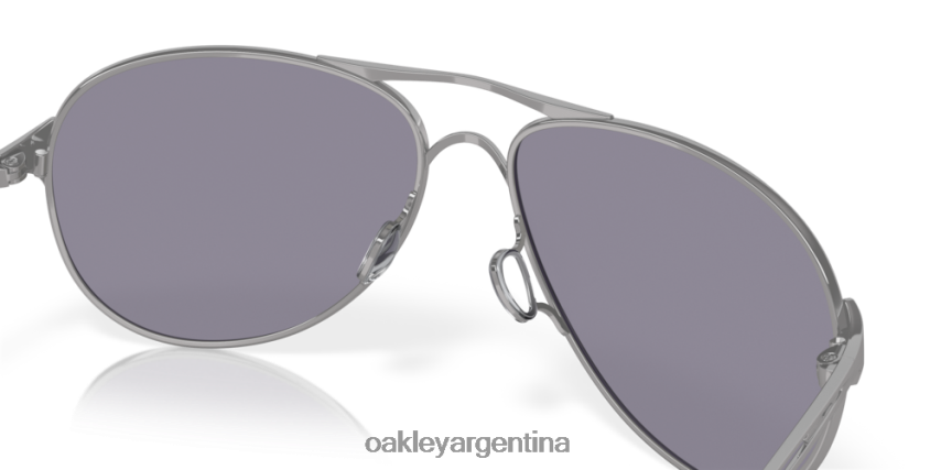 Oakley advertencia NBFV42507 gafas lentes grises, montura cromada pulida