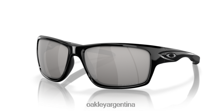 Oakley cantina NBFV42747 gafas lentes polarizadas cromadas de iridio, montura negra pulida