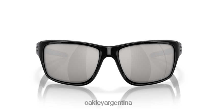 Oakley cantina NBFV42747 gafas lentes polarizadas cromadas de iridio, montura negra pulida