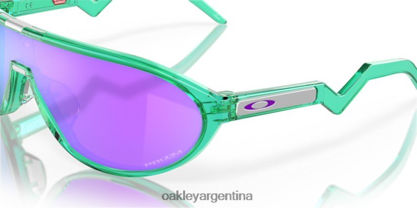 Oakley cmdn NBFV421024 gafas lentes prizm violeta, montura celeste translúcida