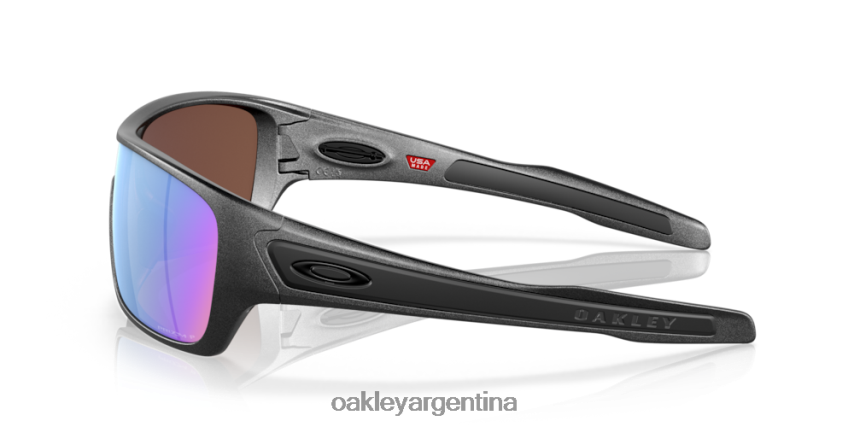 Oakley colección de acero del rotor de la turbina NBFV42155 gafas lentes prizm polarizadas deep water, montura de acero