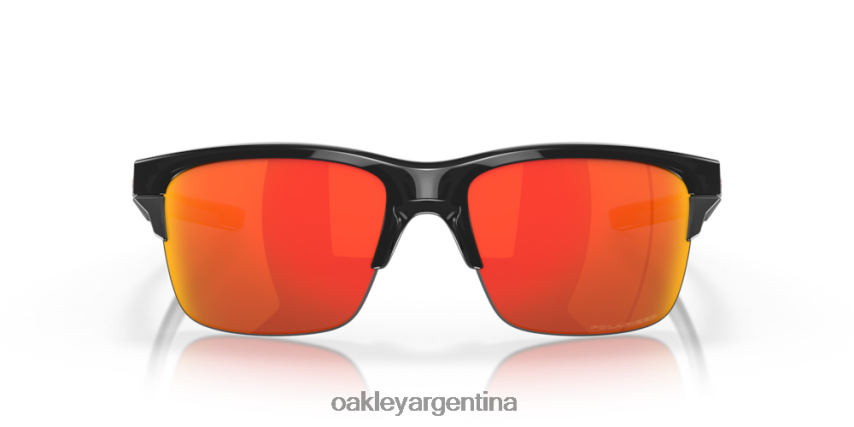 Oakley enlace delgado NBFV42894 gafas lentes polarizadas rubí iridio, montura tinta negra