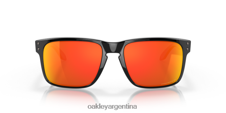Oakley holbrook NBFV4260 gafas Lentes polarizadas Prizm Ruby, montura negra pulida.