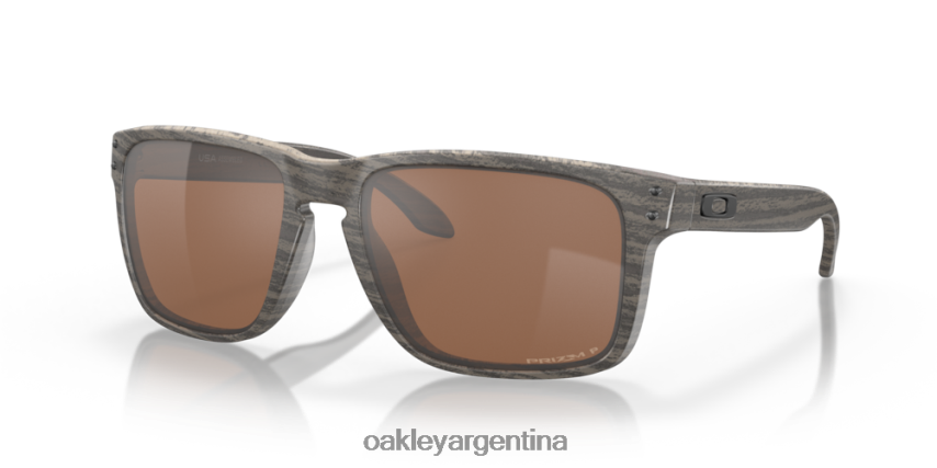 Oakley holbrook xl NBFV425 gafas Lentes polarizadas Prizm de tungsteno, montura de madera veteada.