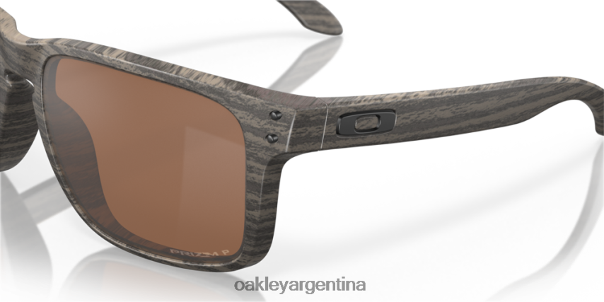 Oakley holbrook xl NBFV425 gafas Lentes polarizadas Prizm de tungsteno, montura de madera veteada.