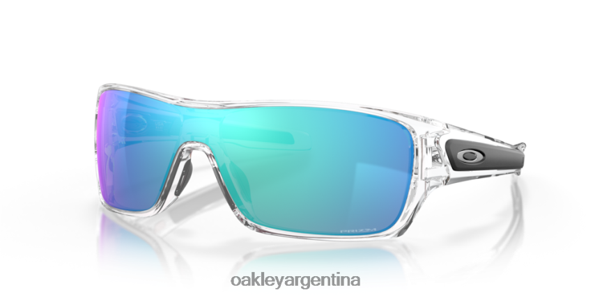 Oakley rotor de turbina NBFV42160 gafas Lentes Prizm de zafiro, montura transparente pulida.