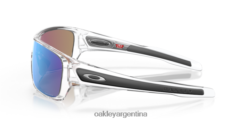 Oakley rotor de turbina NBFV42160 gafas Lentes Prizm de zafiro, montura transparente pulida.
