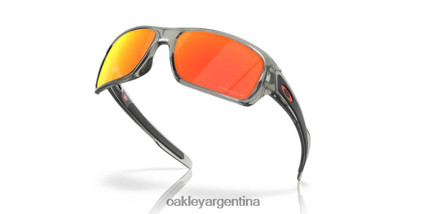 Oakley turbina NBFV42432 gafas Lentes prizm ruby ​​polarizadas, montura tinta gris.