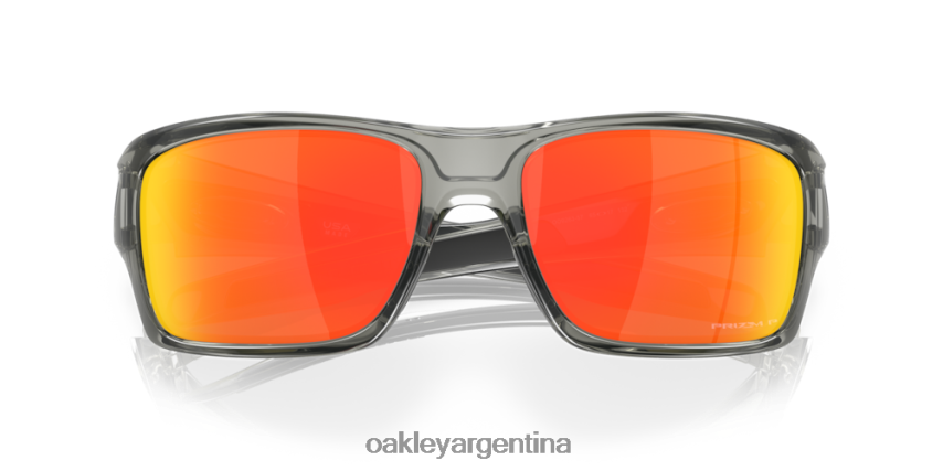 Oakley turbina NBFV42432 gafas Lentes prizm ruby ​​polarizadas, montura tinta gris.
