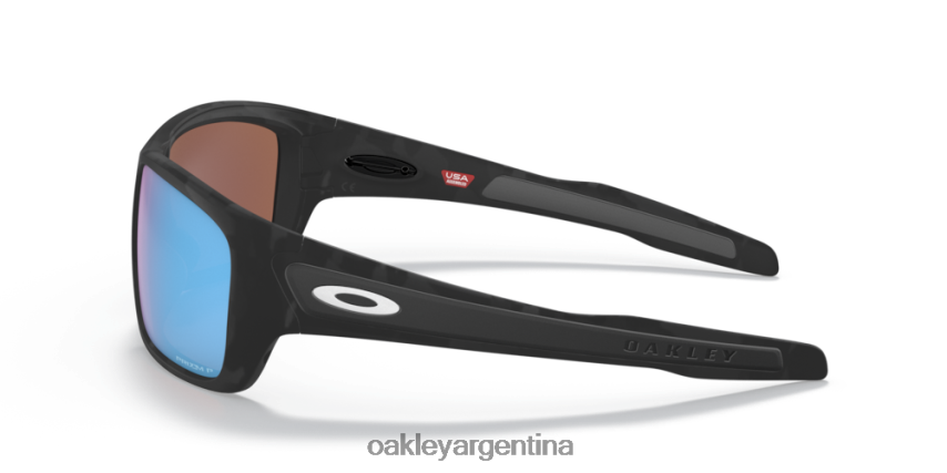 Oakley turbina NBFV42434 gafas Lentes polarizadas Prizm Deep Water, montura de camuflaje negro mate.