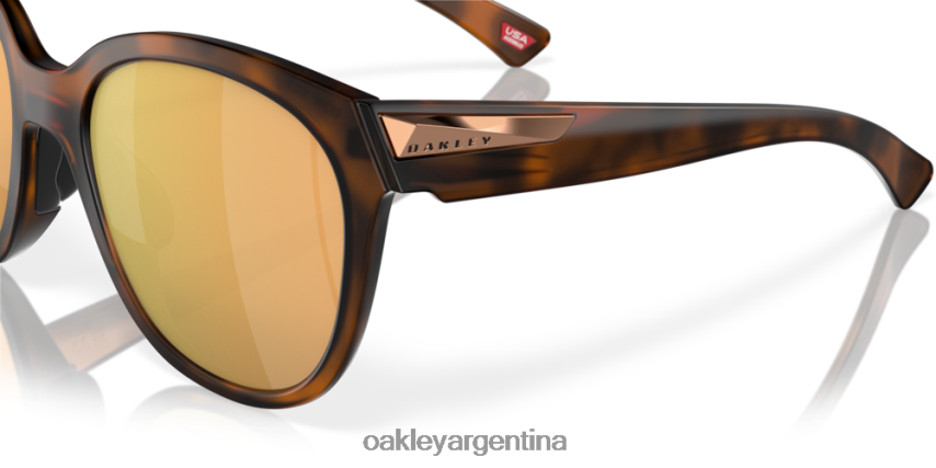 Oakley Clave baja NBFV42944 gafas lentes polarizadas prizm oro rosa, montura carey marrón mate