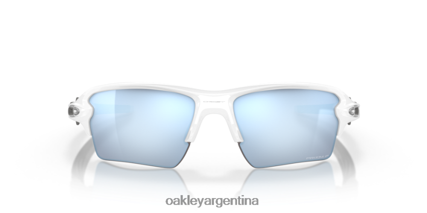 Oakley antiaéreos 2.0 xl NBFV42133 gafas Lentes polarizadas Prizm Deep Water, montura blanca pulida.