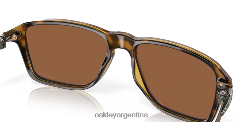 Oakley casa de ruedas NBFV421038 gafas Lentes polarizadas Prizm de tungsteno, montura carey marrón pulida.