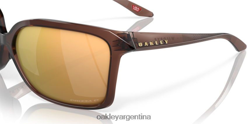 Oakley centeno silvestre NBFV42289 gafas lentes polarizadas prizm oro rosa, montura amatista pulida