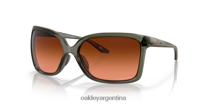 Oakley centeno silvestre NBFV42291 gafas lentes prizm marrón degradado, montura tinta oliva
