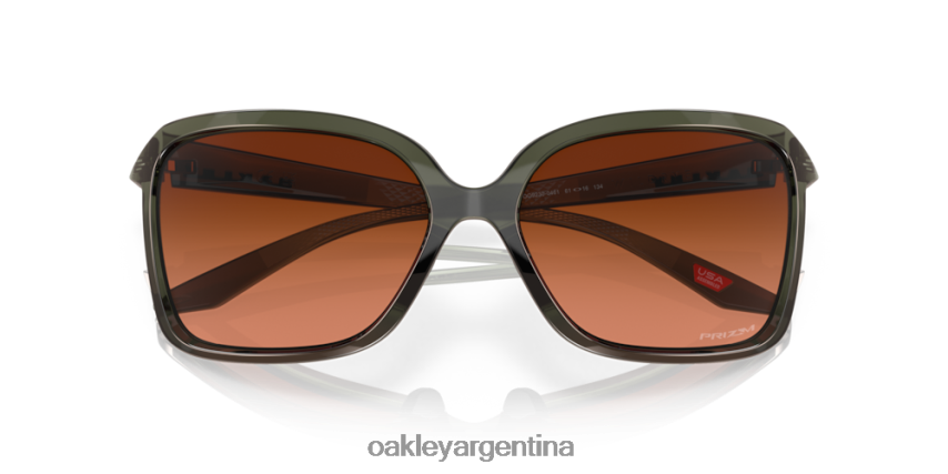 Oakley centeno silvestre NBFV42291 gafas lentes prizm marrón degradado, montura tinta oliva