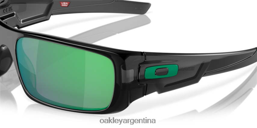 Oakley cigüeñal NBFV42249 gafas lentes jade iridium, montura tinta negra