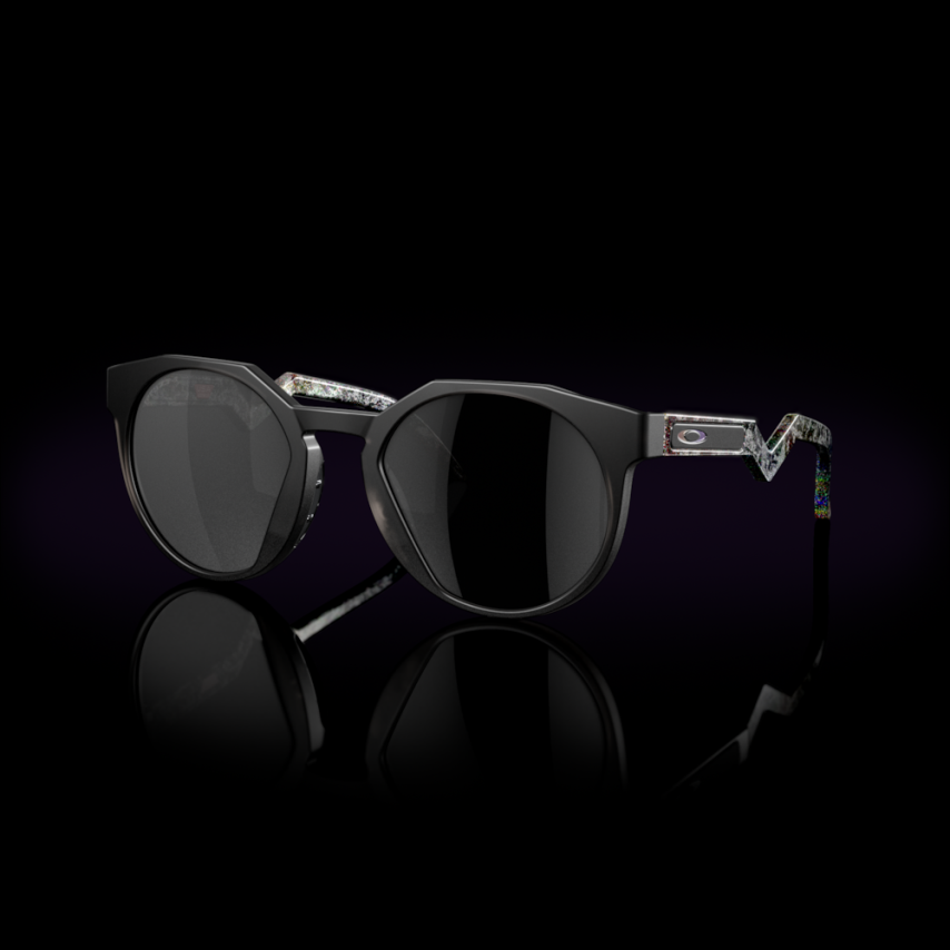 Oakley colección brío hstn (ajuste de puente bajo) NBFV421014 gafas lentes prizm polarizadas negras, montura gris humo mate