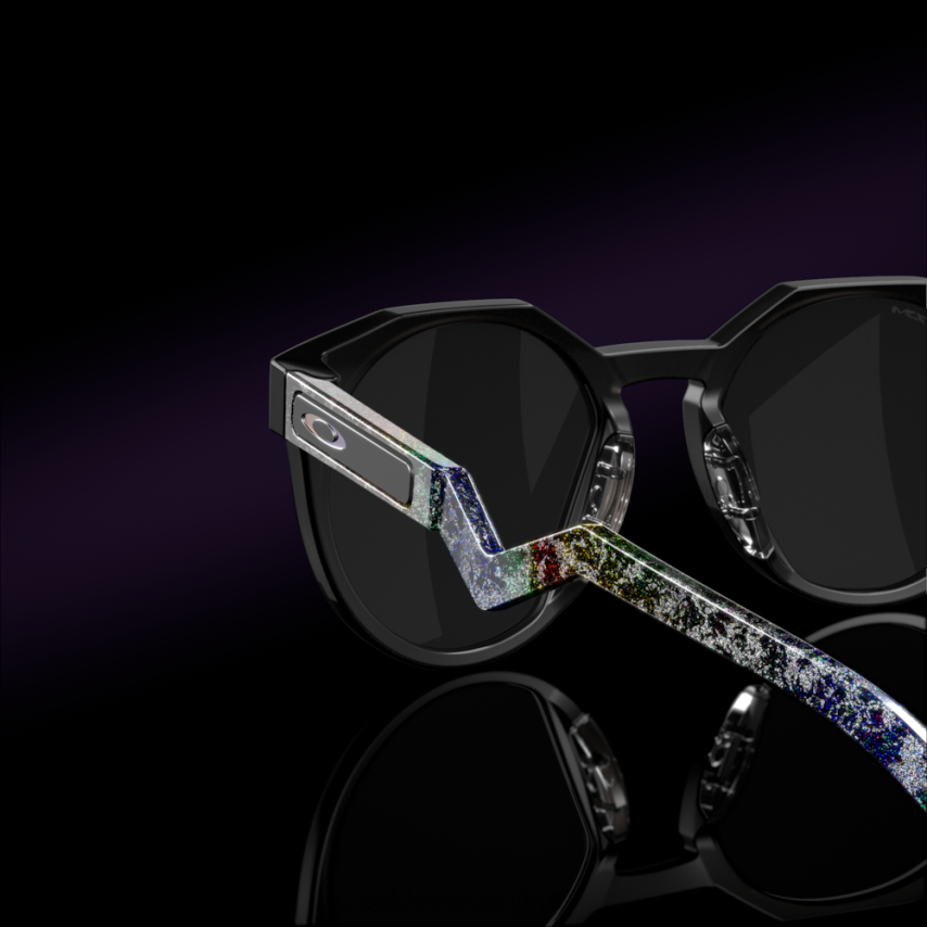 Oakley colección hstn brío NBFV421015 gafas lentes prizm polarizadas negras, montura gris humo mate