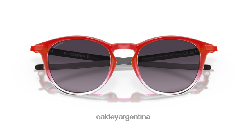 Oakley colección lanzador r fabio quartararo NBFV42294 gafas lentes prizm gris degradado, montura roja difuminada