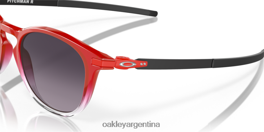 Oakley colección lanzador r fabio quartararo NBFV42294 gafas lentes prizm gris degradado, montura roja difuminada