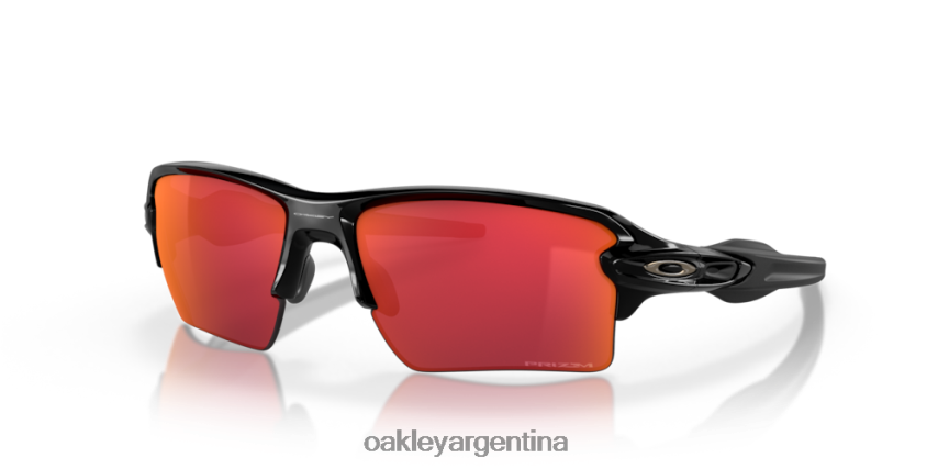 Oakley colores del equipo flak 2.0 xl NBFV42136 gafas Lentes Prizm Field, montura negra pulida.