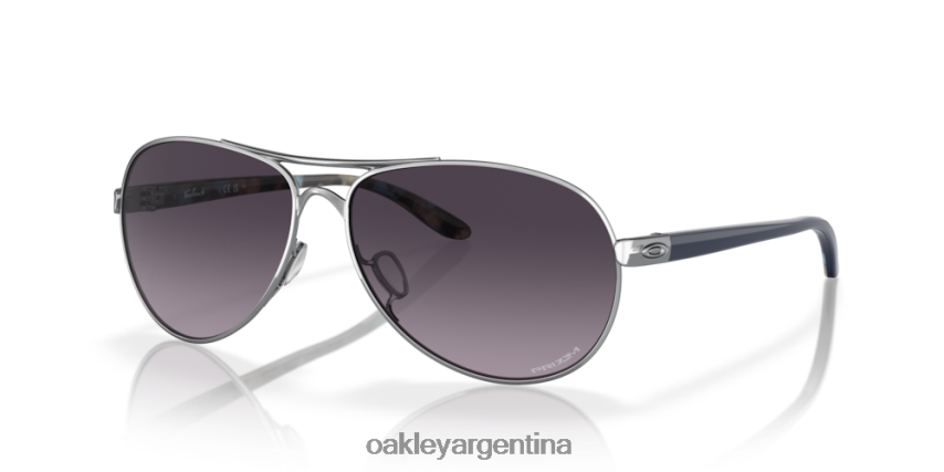Oakley comentario NBFV42485 gafas lentes prizm gris degradado, montura cromada pulida