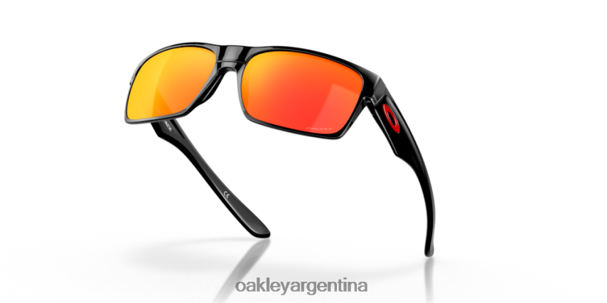 Oakley dos caras NBFV42692 gafas Lentes Prizm Ruby, montura negra pulida.