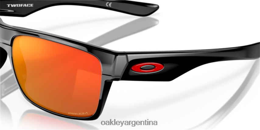 Oakley dos caras NBFV42692 gafas Lentes Prizm Ruby, montura negra pulida.