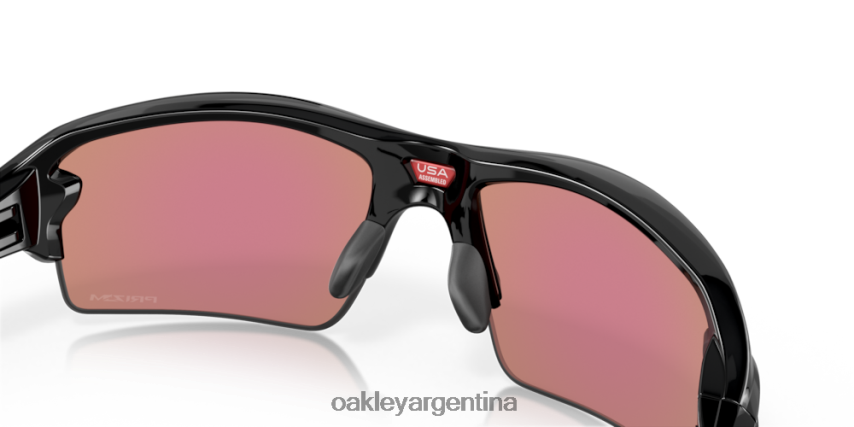 Oakley flak 2.0 (ajuste de puente bajo) NBFV42863 gafas Lentes Prizm Golf, montura negra pulida.