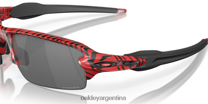 Oakley flak 2.0 (ajuste de puente bajo) tigre rojo NBFV42877 gafas lentes prizm negras, montura tigre roja