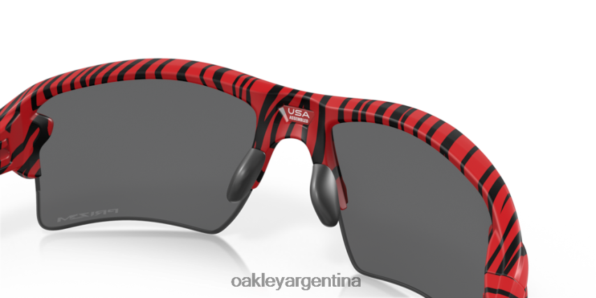 Oakley flak 2.0 xl tigre rojo NBFV42242 gafas lentes prizm negras, montura tigre roja