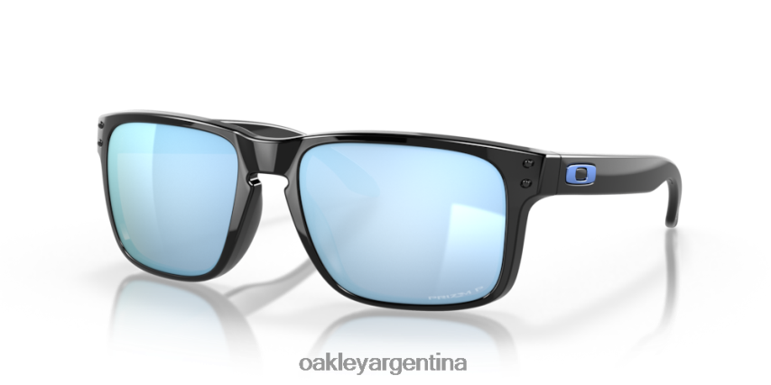 Oakley holbrook NBFV4251 gafas Lentes polarizadas Prizm Deep Water, montura negra pulida.