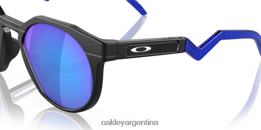 Oakley hstn (ajuste de puente bajo) NBFV42782 gafas lentes polarizadas prizm sapphire, montura negra mate