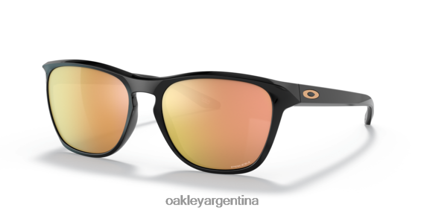 Oakley mansión NBFV421092 gafas Lentes Prizm de oro rosa, montura negra pulida.