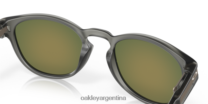 Oakley pestillo (ajuste de puente bajo) NBFV42912 gafas Lentes polarizadas prizm ruby, montura gris humo mate