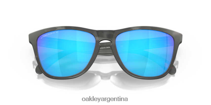 Oakley pieles de rana (ajuste de puente bajo) NBFV42821 gafas lentes polarizadas prizm sapphire, montura carey negro mate