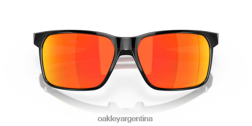 Oakley portal x NBFV42338 gafas Lentes polarizadas Prizm Ruby, montura negra pulida.