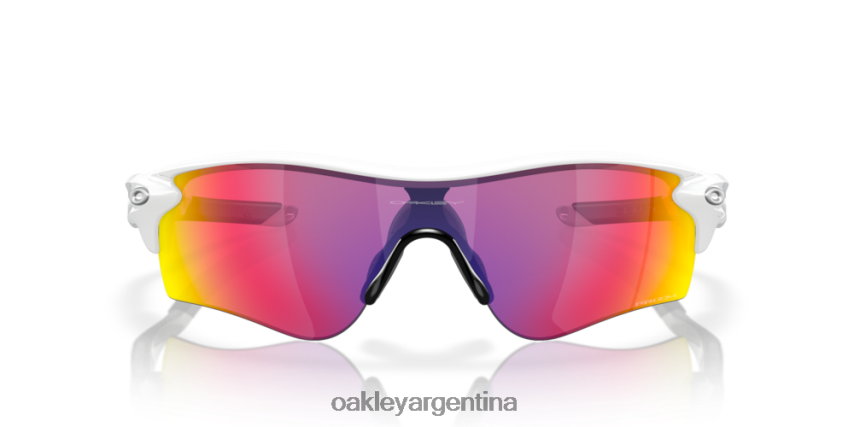 Oakley ruta de bloqueo de radar (ajuste de puente bajo) NBFV42702 gafas Lentes Prizm Road, montura blanca pulida.