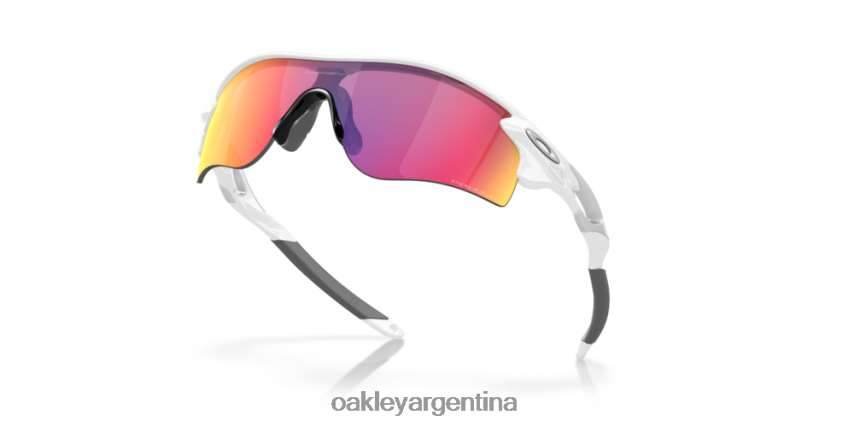Oakley ruta de bloqueo de radar (ajuste de puente bajo) NBFV42702 gafas Lentes Prizm Road, montura blanca pulida.