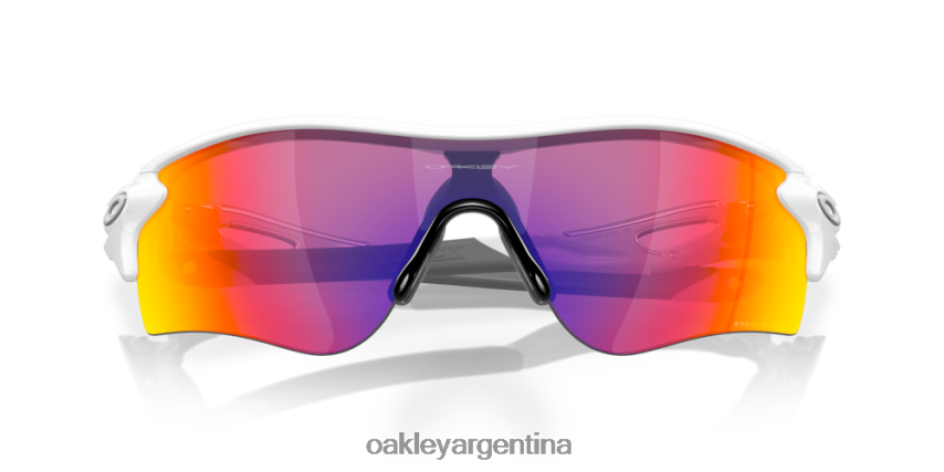 Oakley ruta de bloqueo de radar (ajuste de puente bajo) NBFV42702 gafas Lentes Prizm Road, montura blanca pulida.