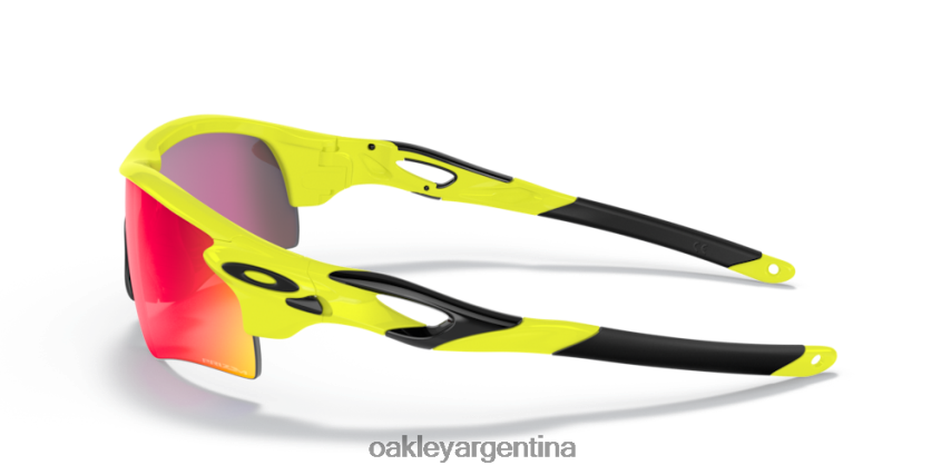 Oakley ruta radarlock (ajuste de puente bajo) colección amarillo neón NBFV42724 gafas Lentes prizm road, montura amarilla pelota de tenis