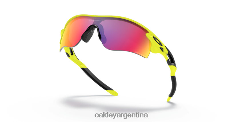 Oakley ruta radarlock (ajuste de puente bajo) colección amarillo neón NBFV42724 gafas Lentes prizm road, montura amarilla pelota de tenis