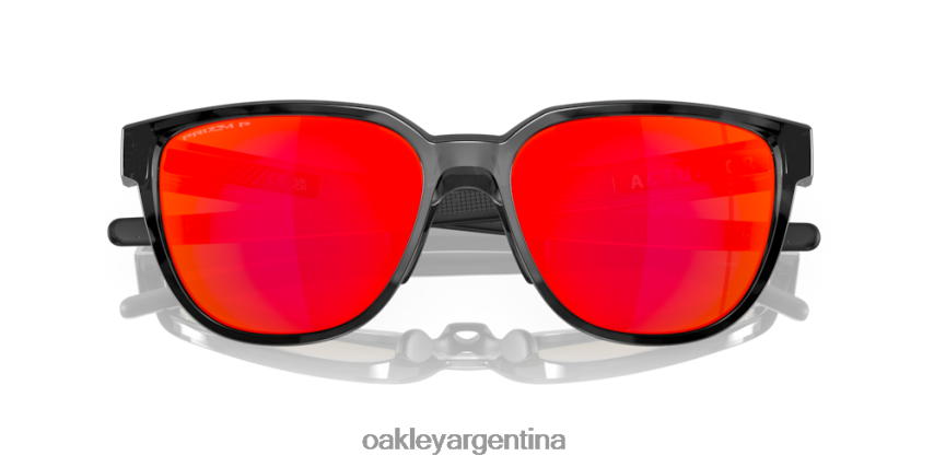 Oakley solenoide NBFV42834 gafas Lentes polarizadas Prizm Ruby, montura carey negra.