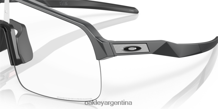 Oakley sutro lite (ajuste de puente bajo) NBFV42453 gafas Lentes fotocromáticas de iridio de transparente a negro, montura de carbono mate