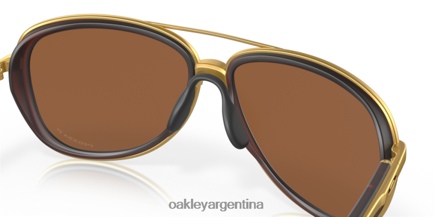 Oakley tiempo fraccionado NBFV42441 gafas Lentes polarizadas Prizm de tungsteno, montura color cerveza de raíz mate.