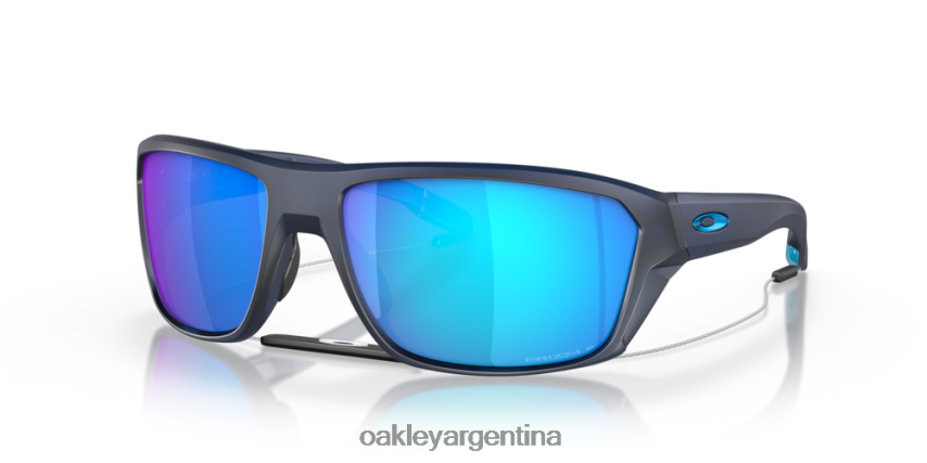 Oakley tiro dividido NBFV42298 gafas lentes polarizadas prizm sapphire, montura azul translúcida mate