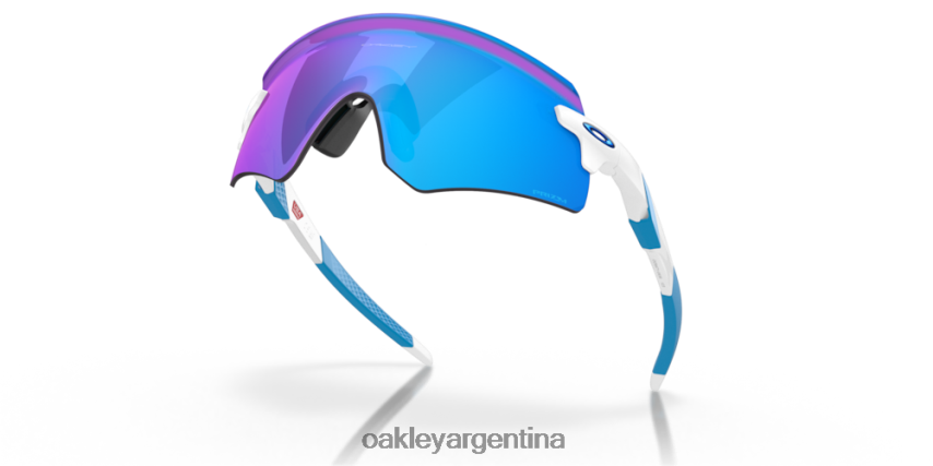 Oakley codificador NBFV421046 gafas Lentes Prizm de zafiro, montura blanca pulida.