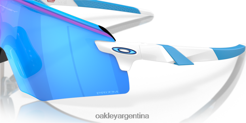 Oakley codificador NBFV421046 gafas Lentes Prizm de zafiro, montura blanca pulida.